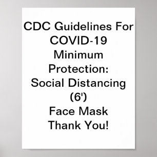 CDC Guidelines For COVID-19 Poster
