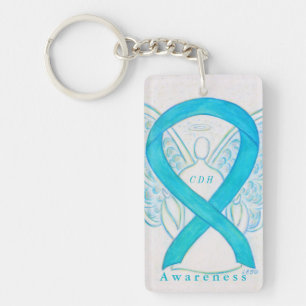 CDH Angel Awareness Ribbon Keychain