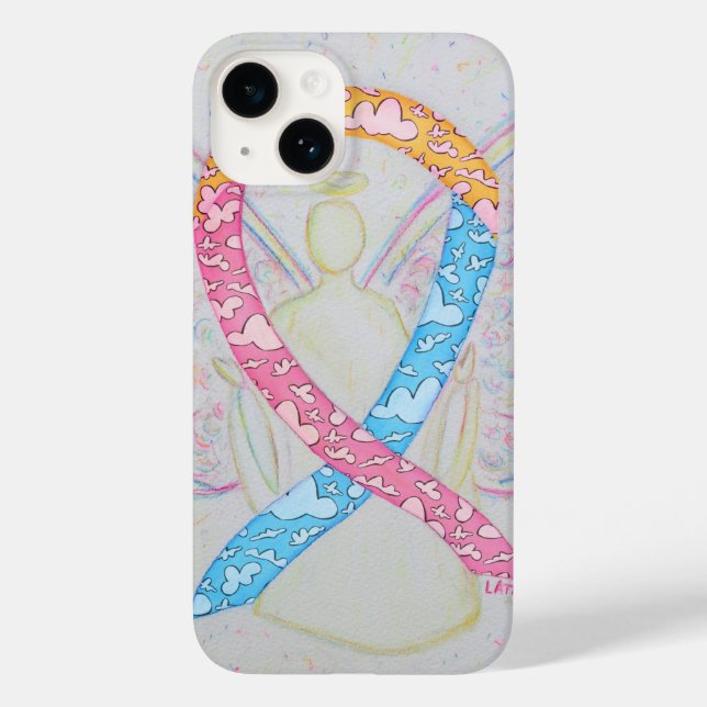 CDH Awareness Ribbon Angel Custom iPhone Case (Back)
