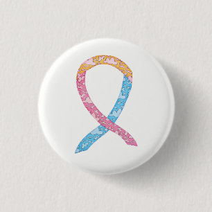 CDH Awareness Ribbon Angel Custom Pin Buttons