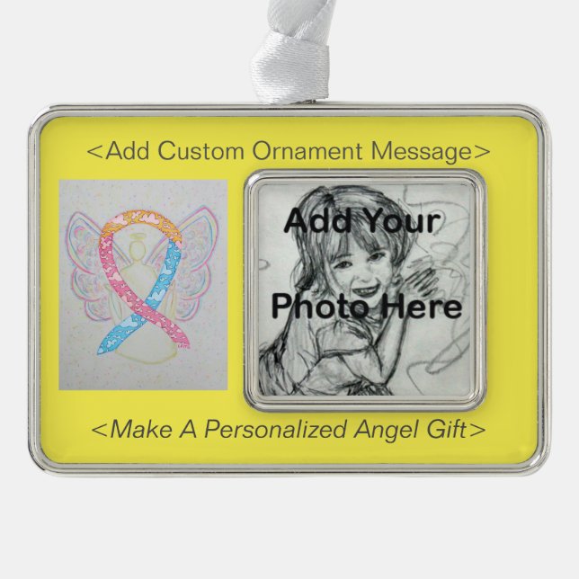 CDH Awareness Ribbon Angel Ornament (Front)