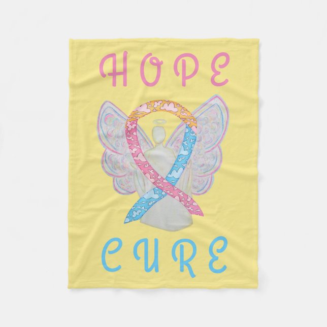 CDH Awareness Ribbon Angel Soft Fleece Blankets (Front)