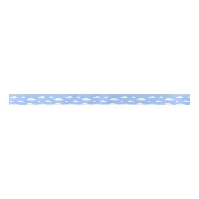 CDH Awareness Ribbon Blue Clouds  Satin Ribbon (Front)