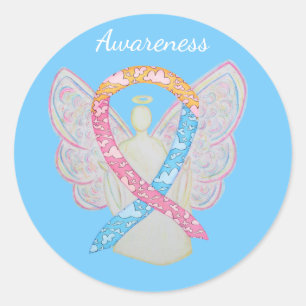 CDH Awareness Ribbon Cherub Angel Decal Stickers
