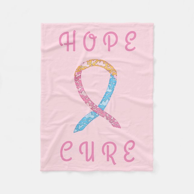 CDH Awareness Ribbon Custom Soft Fleece Blankets (Front)