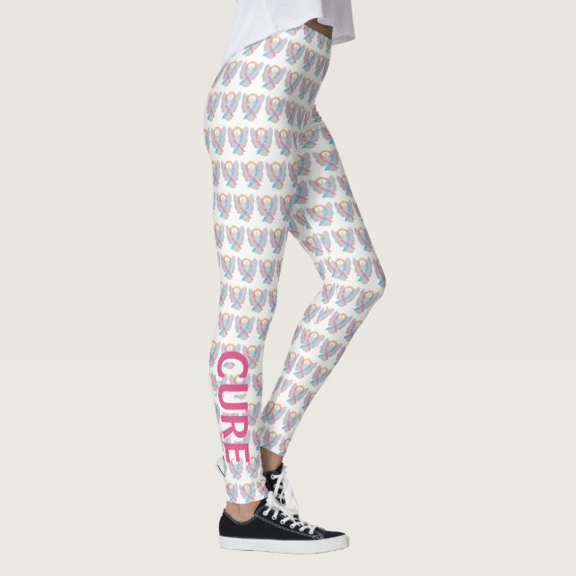 CDH Awareness Ribbon Hope Cure Cherub Leggings (Right)
