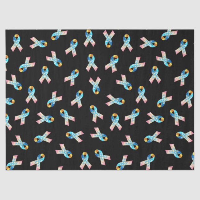 CDHARAB- (1) CDH Awareness Ribbon Tissue Paper (Front)