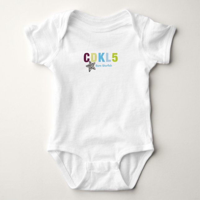CDKL5 Rare Starfish Baby Bodysuit (Front)