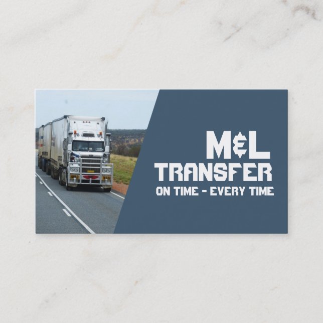 CDL Truck Driver Delivery Freight Distribution Business Card (Front)