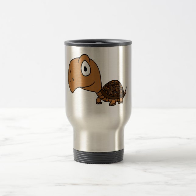 CE- Funny Box Turtle Design Travel Mug (Center)