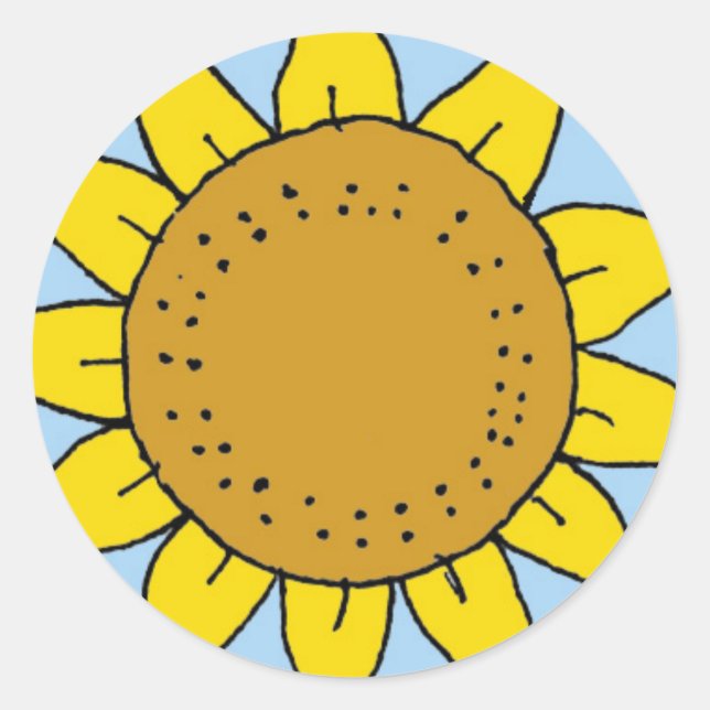 CE- Sunflower Round Stickers (Front)