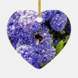 Ceanothus Floral Bee Ceramic Tree Decoration