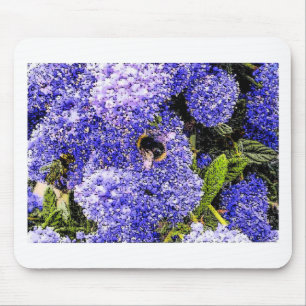 Ceanothus Flower Bee Mouse Mat