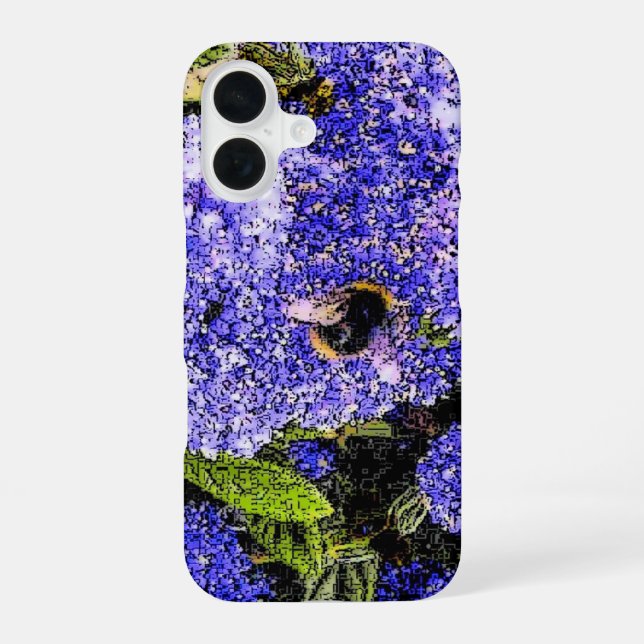 Ceanothus Lilac Flower Bee iPhone 16 Case (Back)