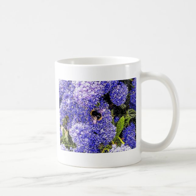 Ceanothus Spring Flower Bee Coffee Mug (Right)