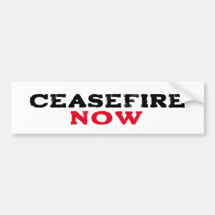 CEASEFIRE NOW FREE PALESTINE END GENOCIDE BUMPER STICKER