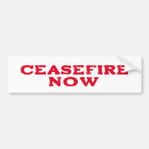 CEASEFIRE NOW FREE PALESTINE END GENOCIDE BUMPER STICKER
