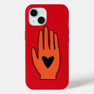Ceasefire now hand Palestine graphic design  iPhone 15 Case