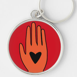 Ceasefire now hand Palestine graphic design  Key Ring