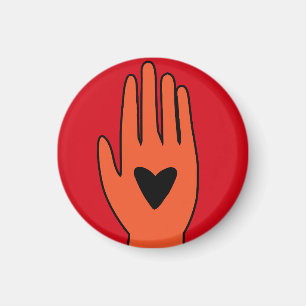 Ceasefire now hand Palestine graphic design  Magnet