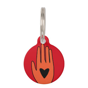 Ceasefire now hand Palestine graphic design  Pet Tag