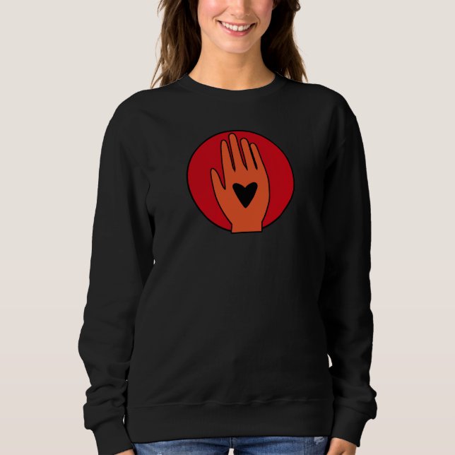 Ceasefire now hand Palestine graphic design  Sweatshirt (Front)