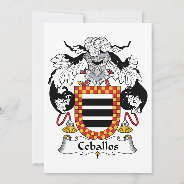 Ceballos Family Crest (Front)