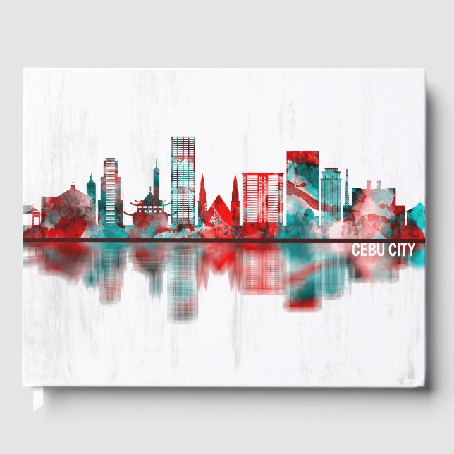 Cebu City Philippines Skyline Guest Book (Front)