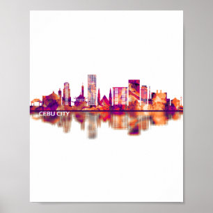 Cebu City Philippines Skyline Poster