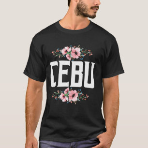 Cebu Philippines flower Design Patriotism T-Shirt