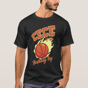 Cece Of The Birthday Boy Basketball Family Bday Pa T-Shirt
