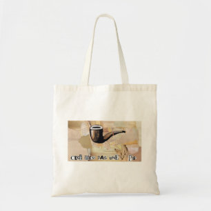 "Ceci n'est pas une pipe" inspired collage tote Bag