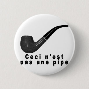 Ceci n'est pas une pipe scribble shirt.png 6 cm round badge