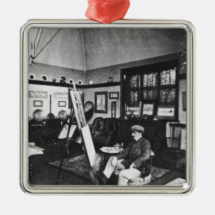 Cecil Aldin in his studio Metal Tree Decoration