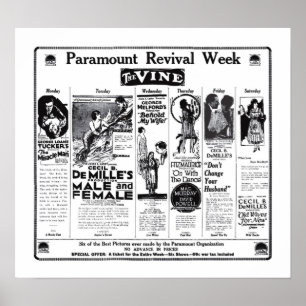 Cecil B. DeMille 1922 vintage movie ads poster
