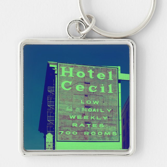 Cecil Hotel Photo Premium Keychain (Front)