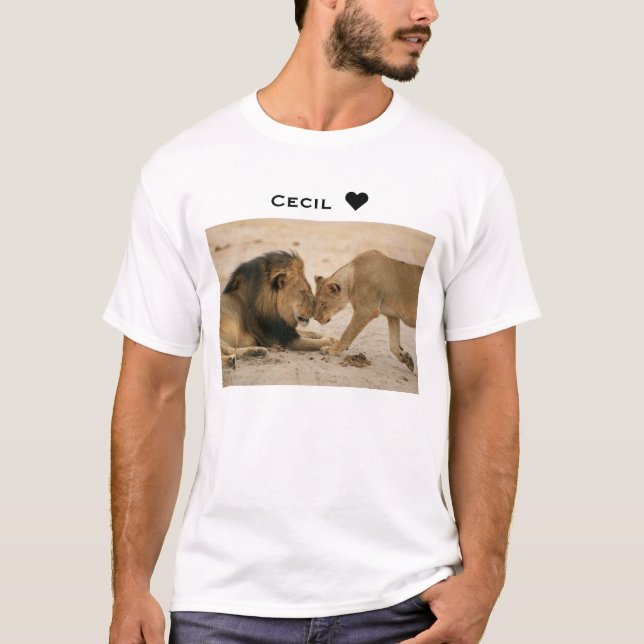 Cecil Shows Some Love Lion & Lioness T-Shirt (Front)