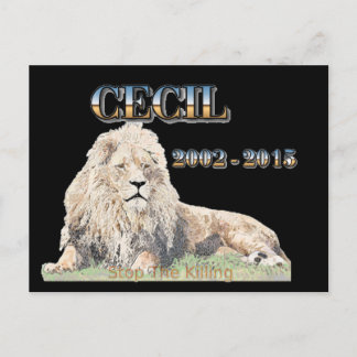 Cecil The Lion Postcard