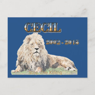 Cecil The Lion Postcard