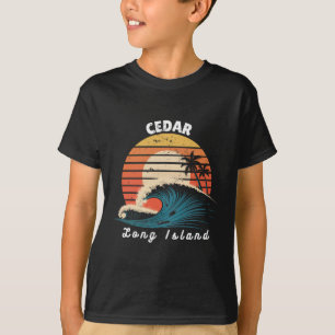 Cedar Beach Long Island Women Men Surfboarding T-Shirt