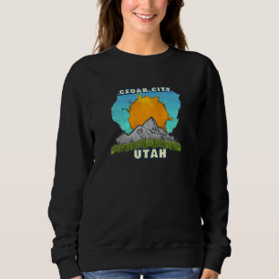 Cedar City Utah Mountain Sun Scenery Sweatshirt