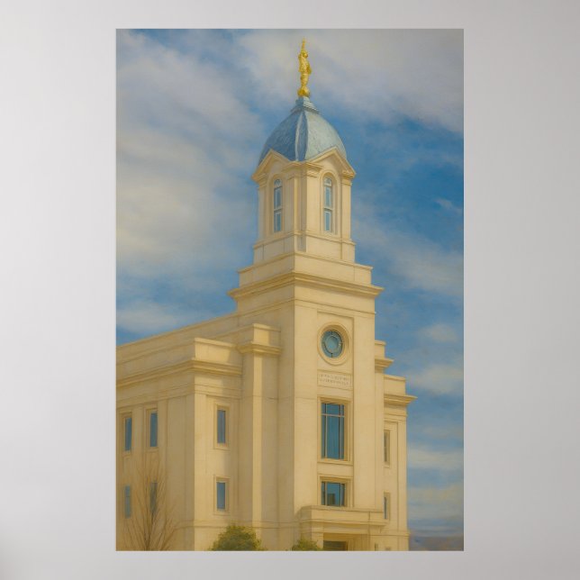 Cedar City Utah Temple Painting™ LDS Art Poster (Front)