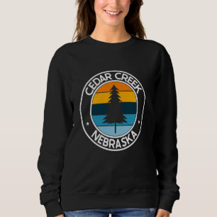 Cedar Creek Nebraska NE USA City Pride Retro Sunse Sweatshirt