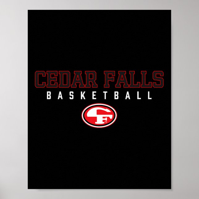 Cedar Falls Tigers Logo Sketll Hs  Poster (Front)