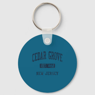 Cedar Grove Nj Jn4 Vintage Athletic Blue Design  Key Ring