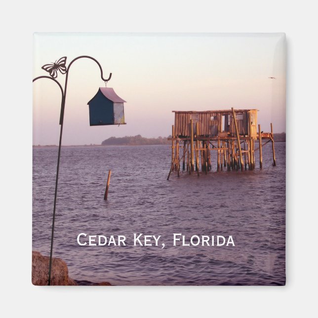 Cedar Key Bird Feeder, Cedar Key, Florida Magnet (Front)