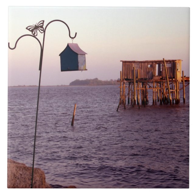 Cedar Key Bird Feeder Tile (Front)