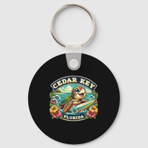 Cedar Key Florida Cute Sea Turtle Surfing Ring