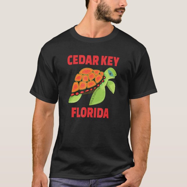 Cedar Key Florida Sea Turtle T-Shirt (Front)