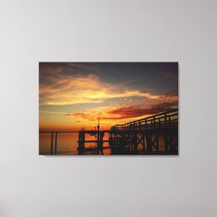 Cedar Key Florida Sunset 9 Canvas Print